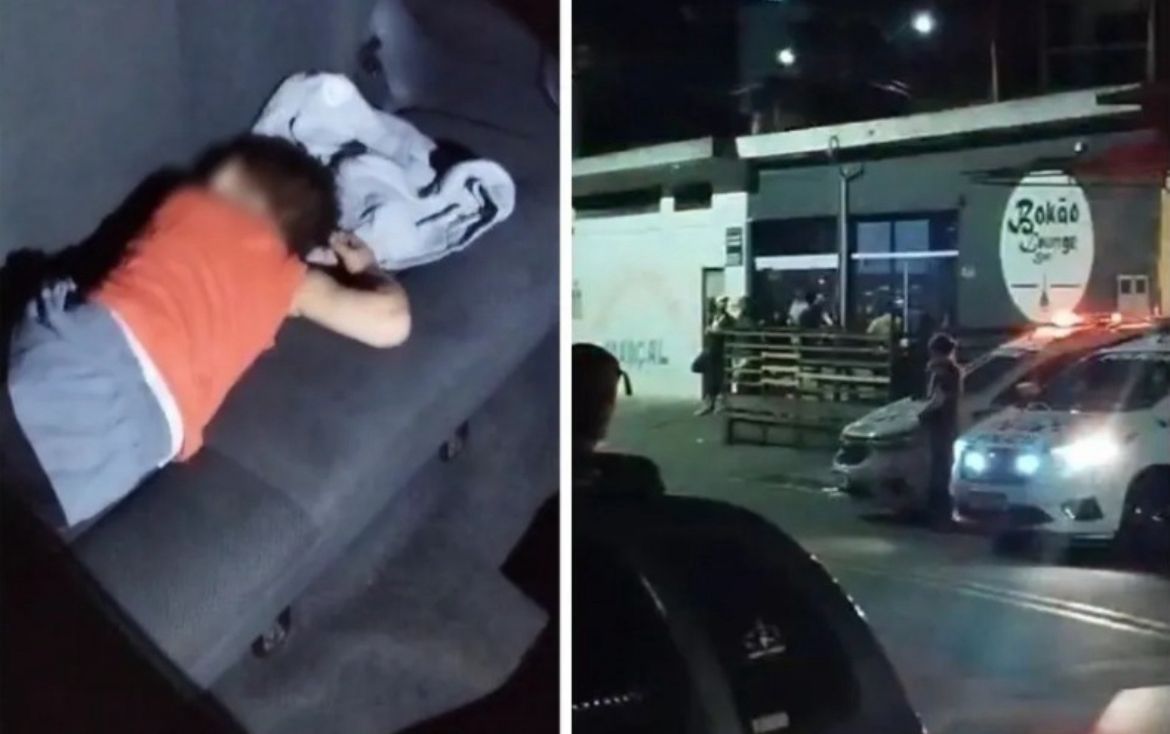 Criança de 2 anos é resgatada após mãe deixá-la trancada em carro para ir em bar