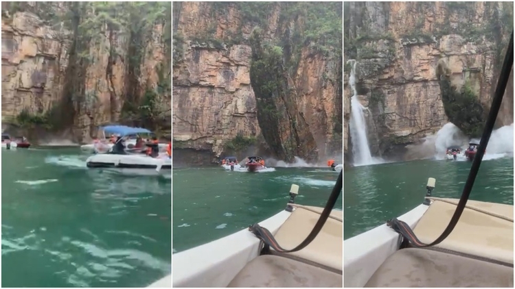 Polícia investiga se queda de rocha que atingiu lanchas em Capitólio foi de causa natural