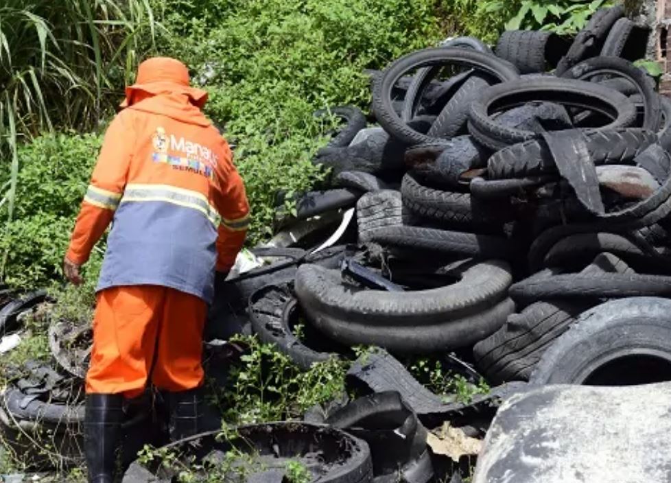 Ação recolhe pneus para combater proliferação do mosquito da dengue 