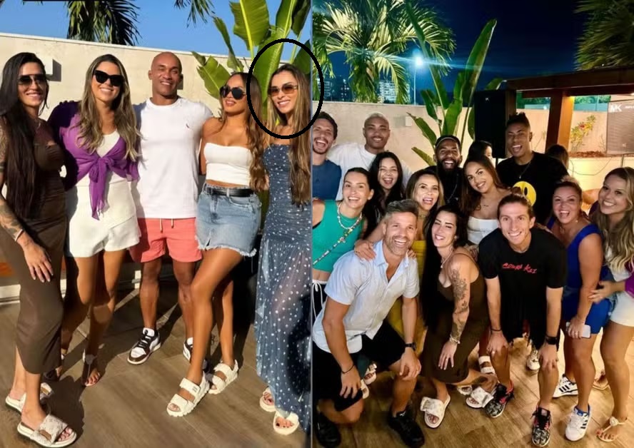 Ex de Léo Pereira, Tainá Castro vai a reencontro do elenco do Fla e jogador não comparece