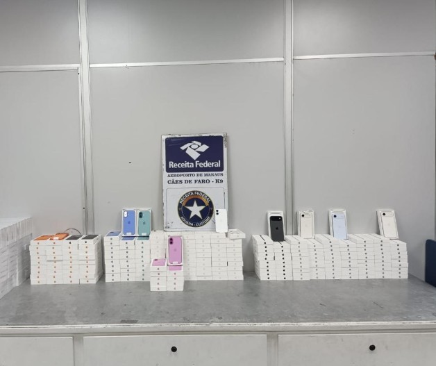 2 mil iPhones e canetas emagrecedoras proibidas são apreendidas no aeroporto de Manaus