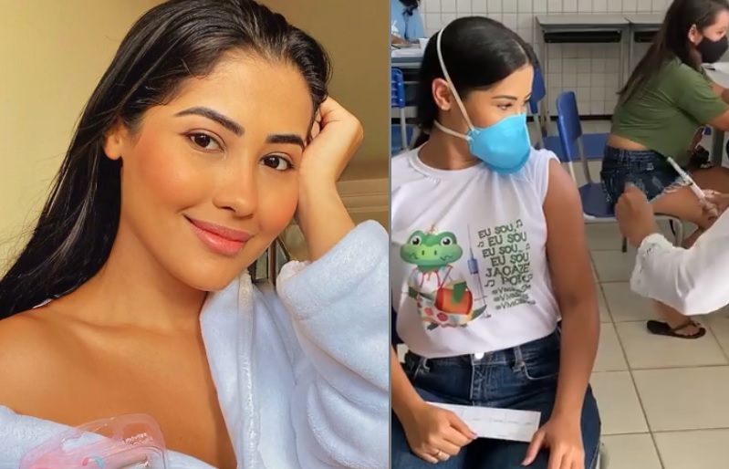 Aos 29 e sem comorbidades, Thayanara OG toma vacina no Maranhão