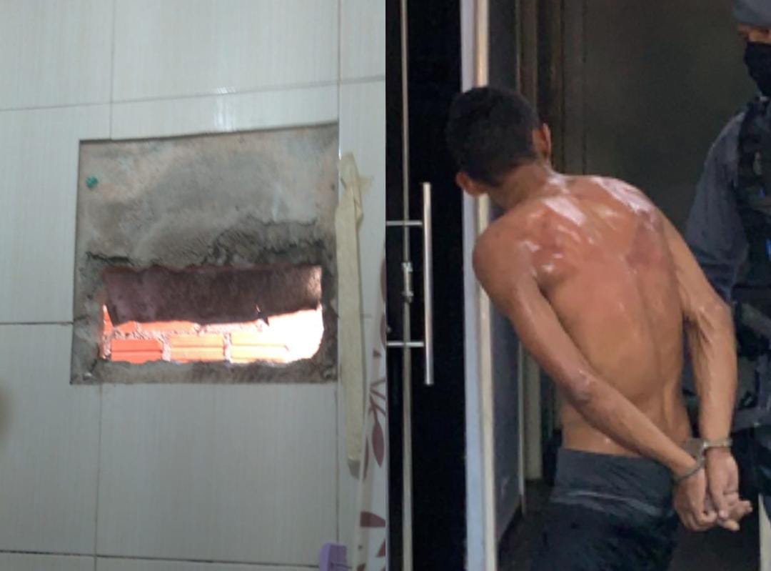 Homem fica engatado em buraco e apanha da população durante roubo em Manaus