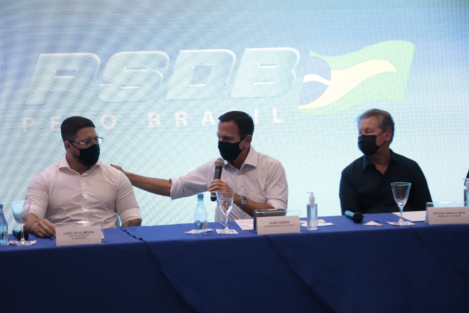 Em Manaus, Doria se reúne com Carlos Almeida e recusa encontro com governador do Amazonas