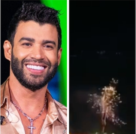 Gusttavo Lima compartilha vídeo de foguetório do Comando Vermelho em Manaus