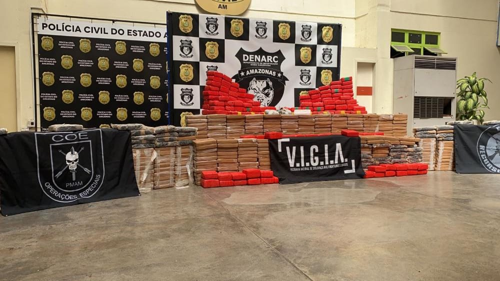 Operação apreende 1 tonelada de cocaína avaliada em R$ 17 milhões no Amazonas