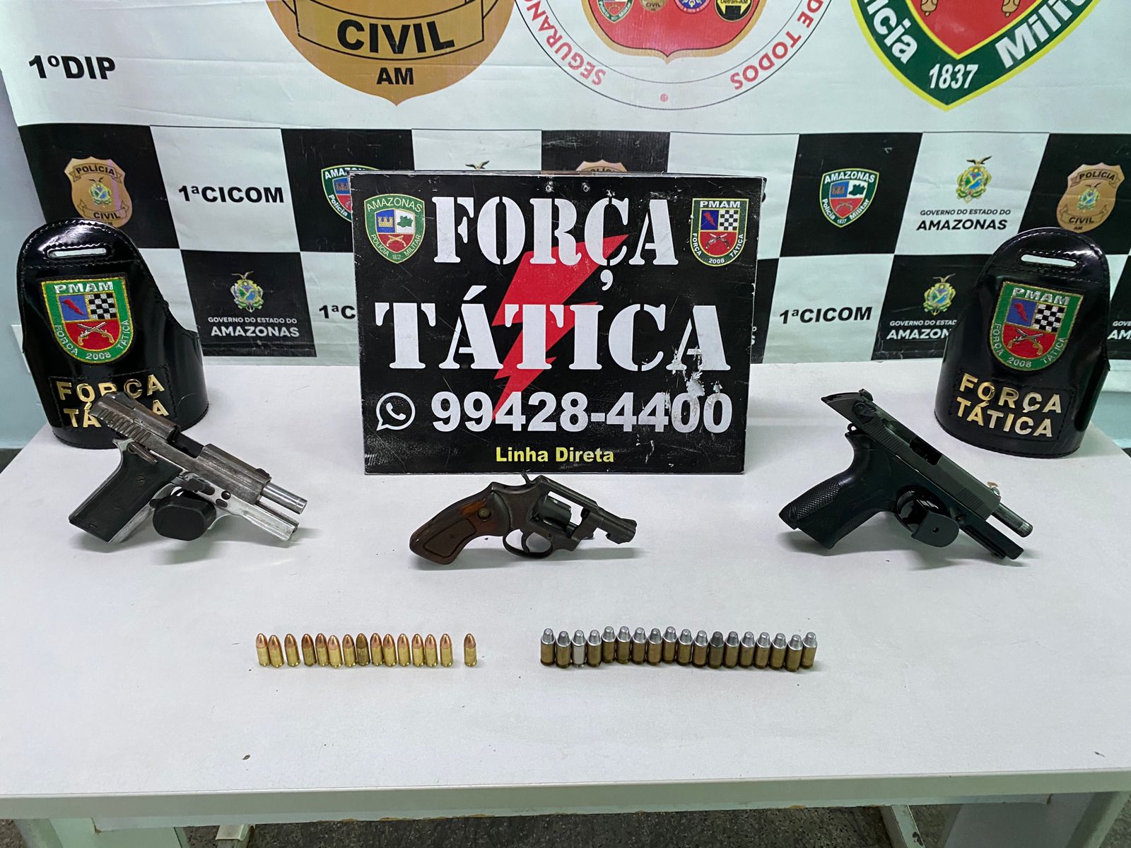 Suspeitos fogem e abandonam armas que seriam usadas em ataque de facção em Manaus