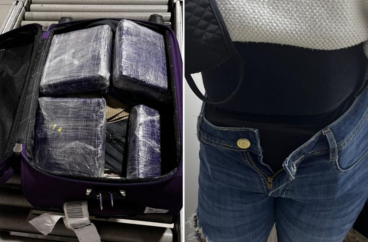 Mulher é presa pela PF com drogas presas ao corpo em aeroporto de Manaus