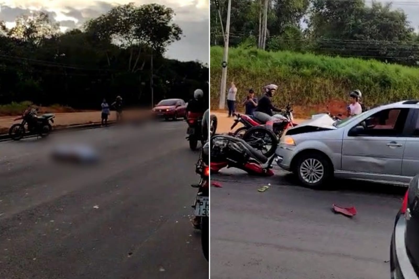 Casal morre após ser arremessado de motocicleta em acidente grave em Manaus