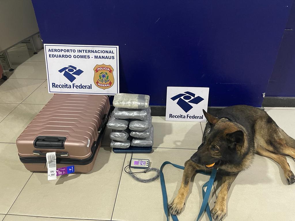 Receita Federal encontra mais de 40 Kg de drogas em bagagens no aeroporto de Manaus