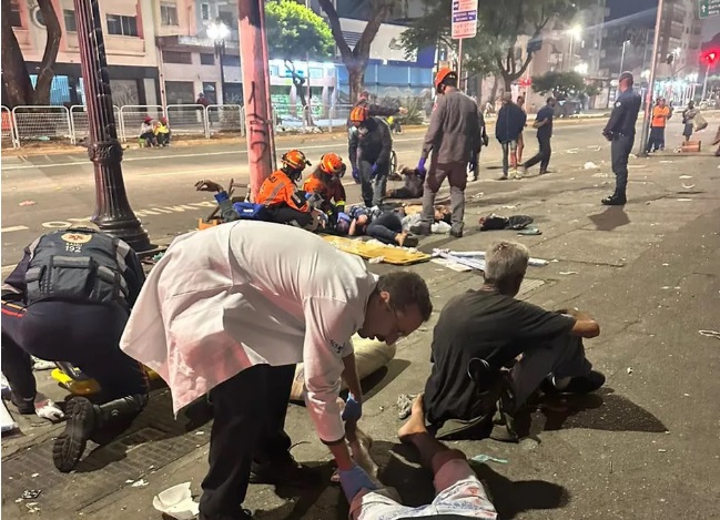 Motorista atropela 16 pessoas na Cracolândia