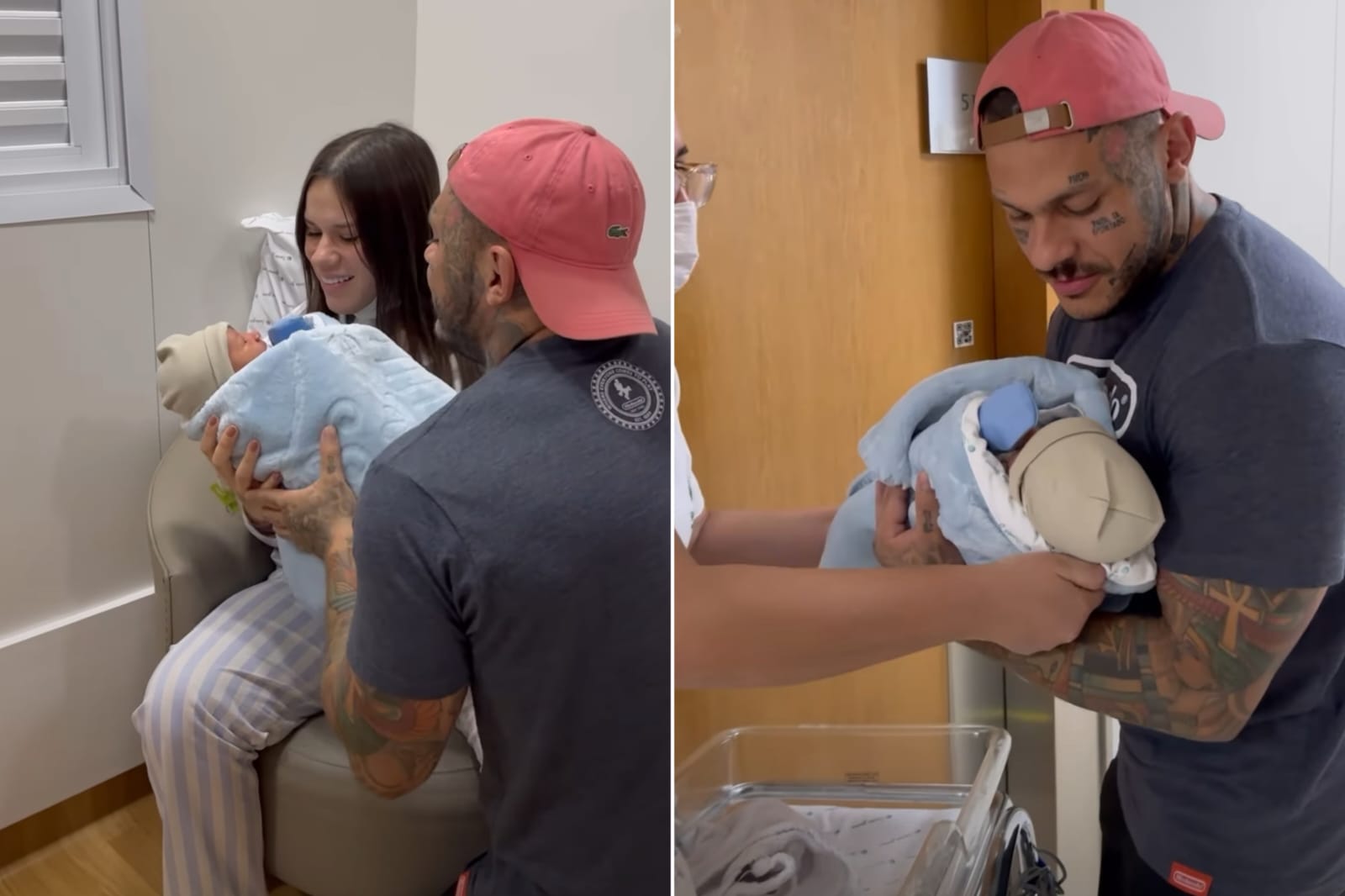 Namorada de Toguro deixa UTI e vê o bebê pela primeira vez após dar à luz