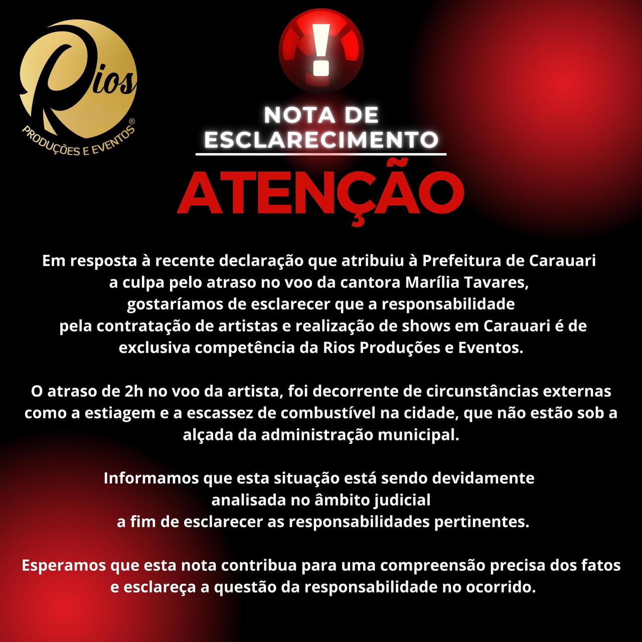 Prefeito de Carauari se manifesta sobre polêmica com cantora Marília Tavares 