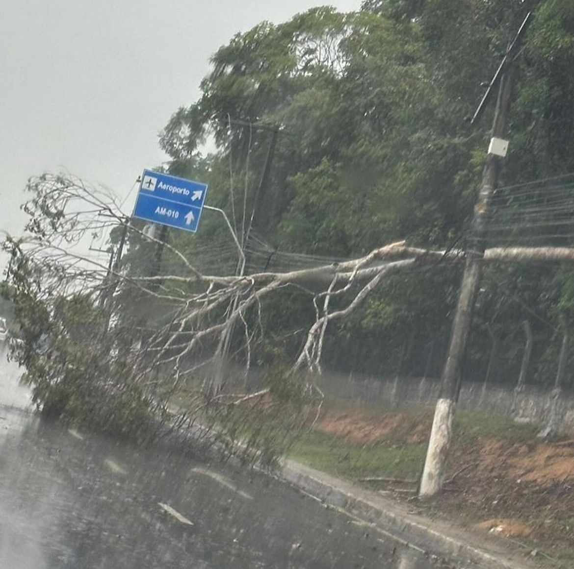 Defesa civil registra 8 ocorrências causadas por chuva forte nesta segunda em Manaus