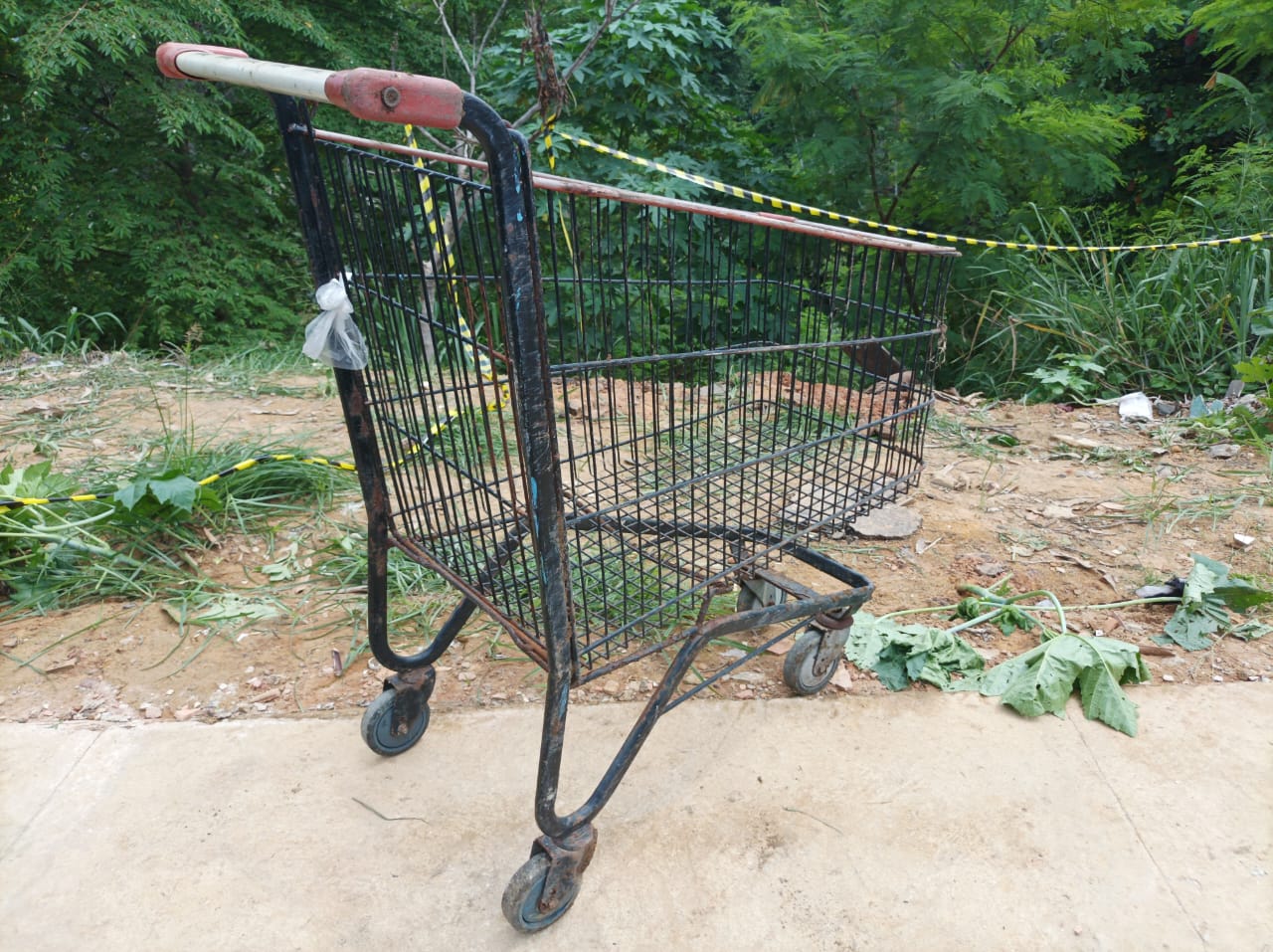 Mulher é achada nua em carrinho de supermercado após ser jogada de barranco em Manaus
