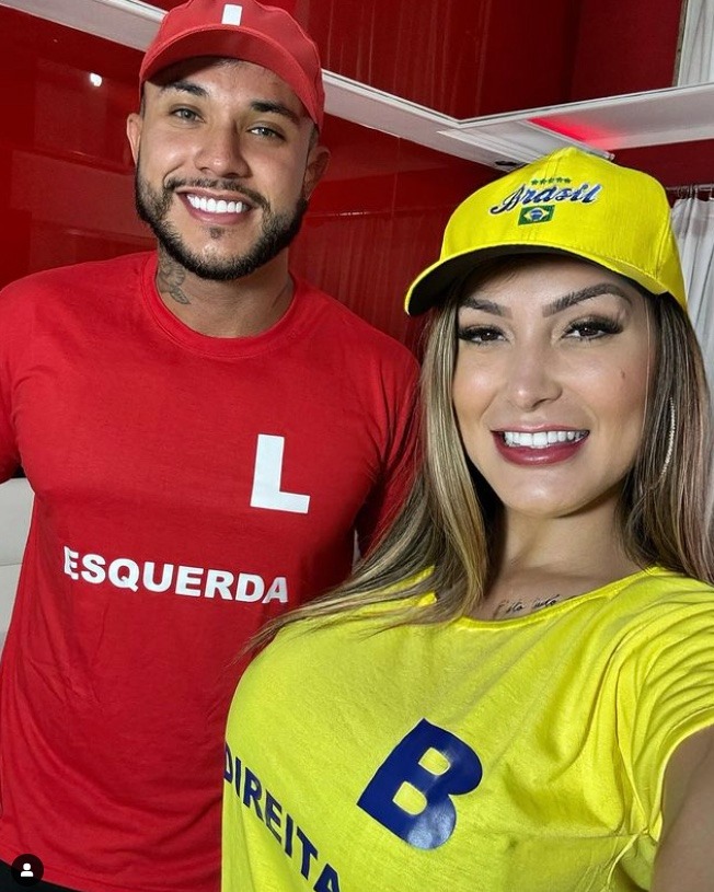 Bolsonarista, Andressa Urach grava p0rnô com lulista: 'esquerda ou direita?'