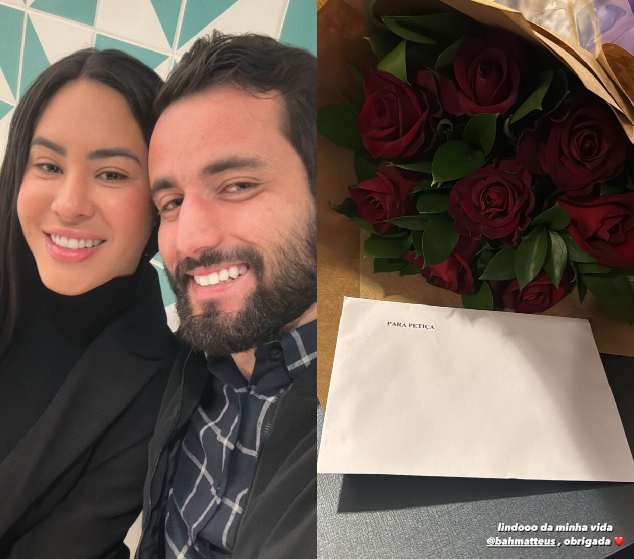 Isabelle ganha presente de Matteus por 2 meses de namoro, e apelido chama atenção