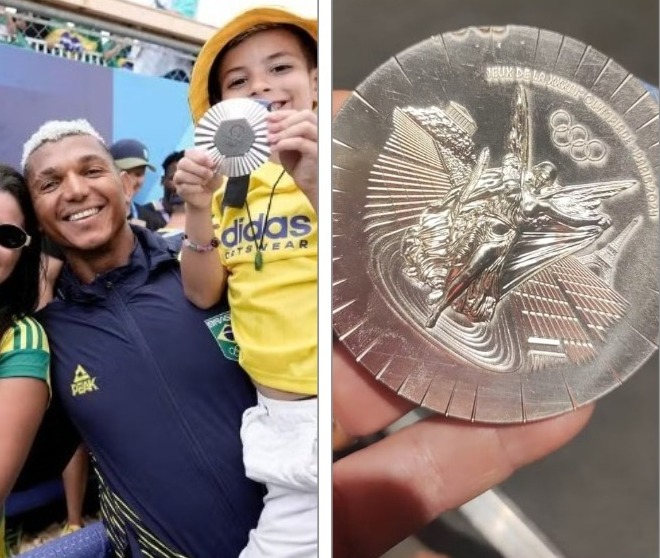 Isaquias pede troca de medalha de prata que caiu durante comemoração com a família