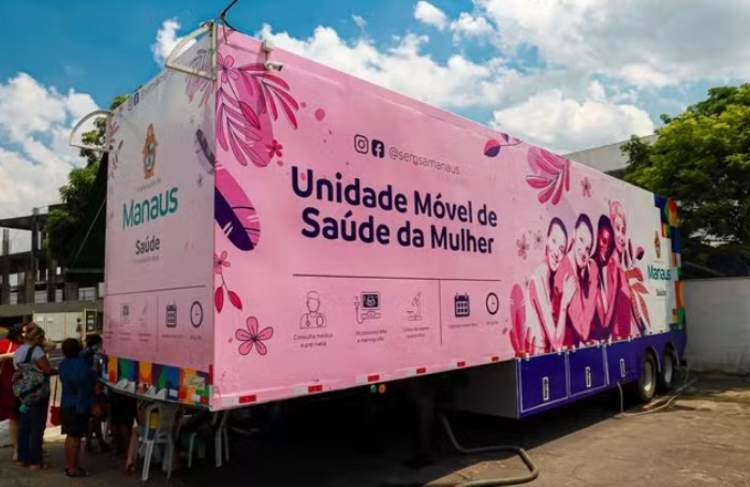 Unidades Móveis de Saúde da Mulher atendem em novos endereços em Manaus
