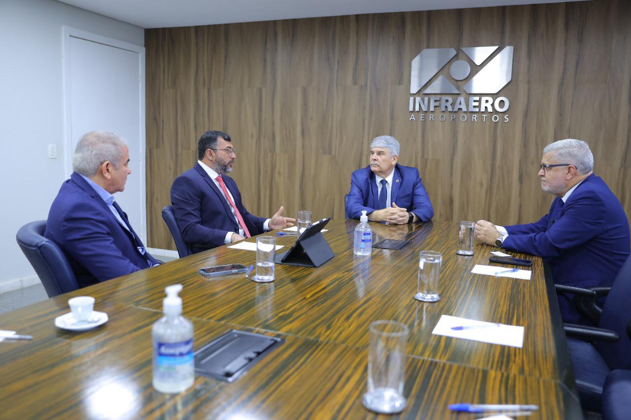 Wilson Lima e presidente da Infraero abordam melhorias para aeroportos do interior