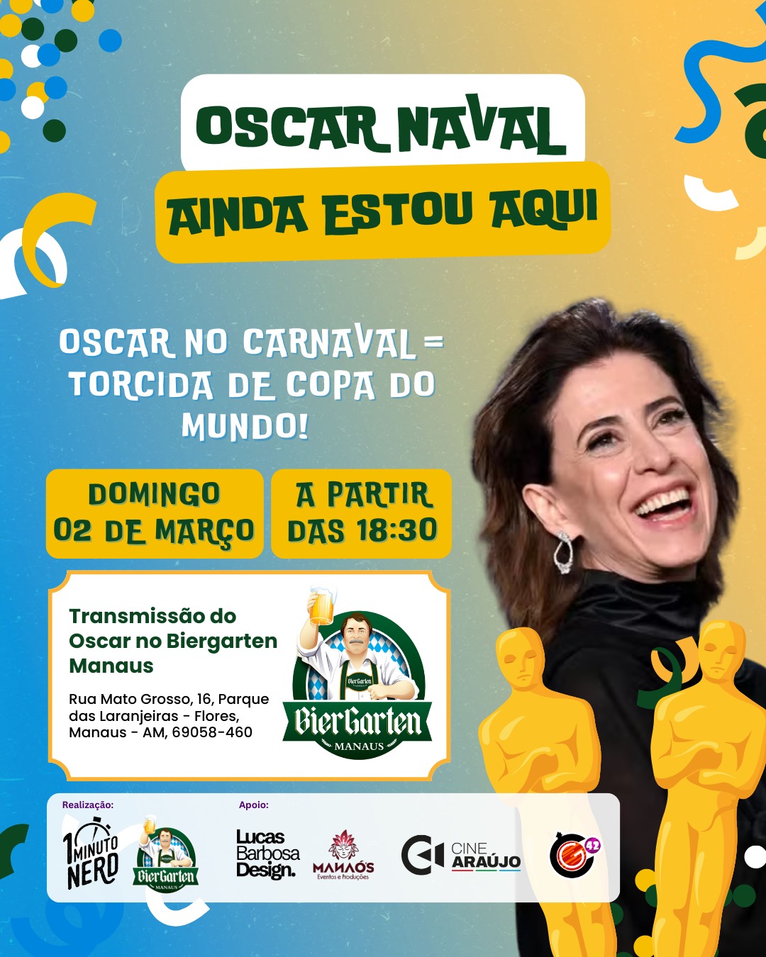 Oscarnaval: Bar em Manaus realiza evento especial para a noite do Oscar