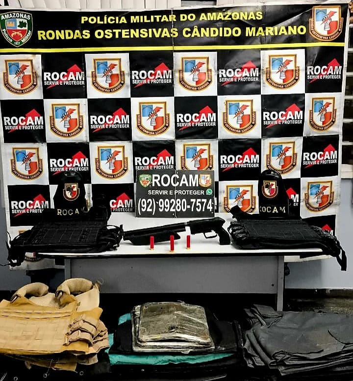 Polícia apreende arma e coletes à prova de balas que abasteceriam facção em Manaus