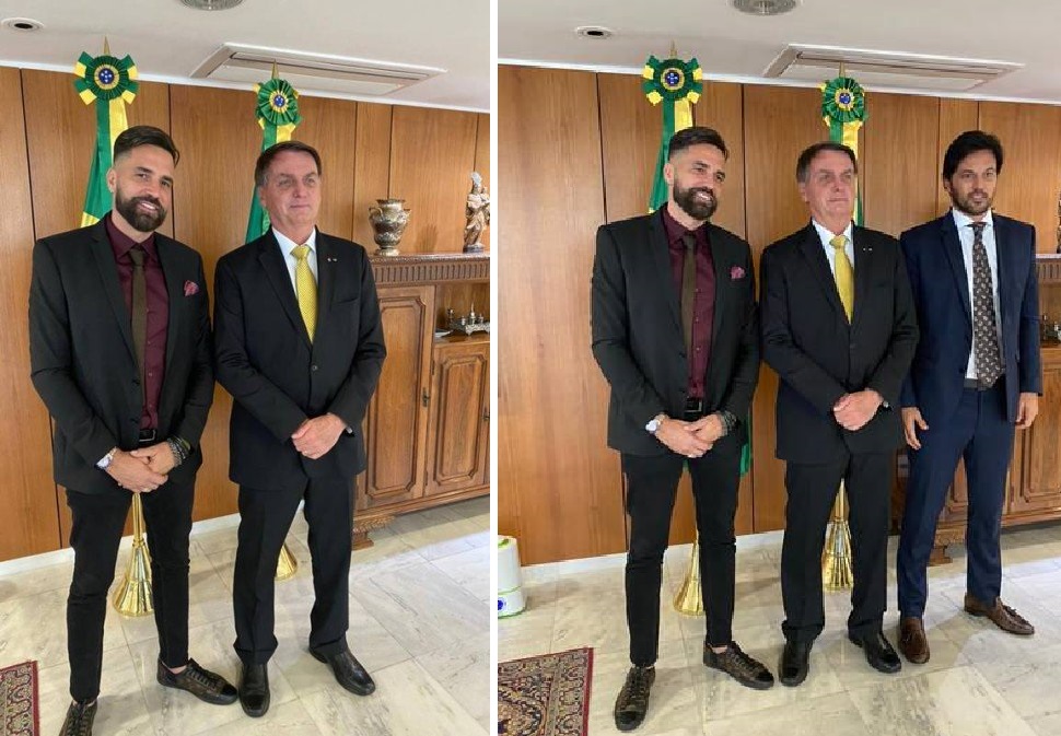 Em meio à crise militar, Bolsonaro recebe cantor Latino no Planalto