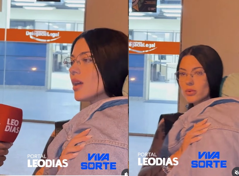 Namorada de Belo vai à delegacia com filho no colo e consegue medida protetiva