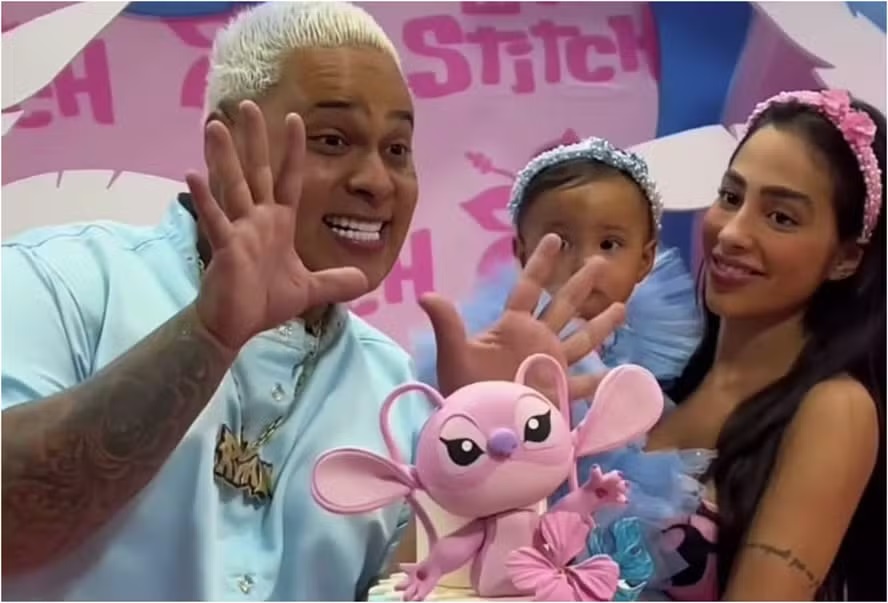 MC Ryan SP comemora mêsversário a filha com Giovanna Roque após imagens de agressão