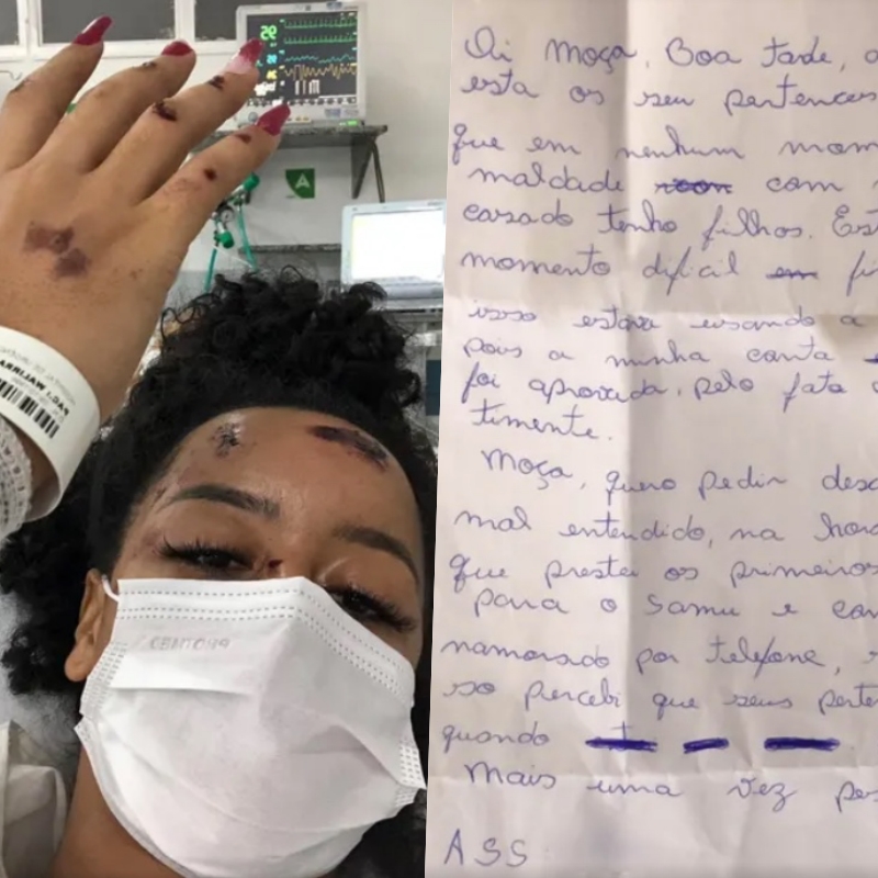 Mulher salta de carro em movimento por medo de ser estuprada e recebe carta de motorista de app