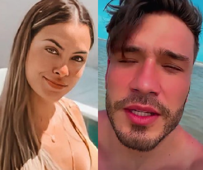 Lucas Viana ‘encoxa’ e beija ex-BBB Sarah Andrade em vídeo na praia