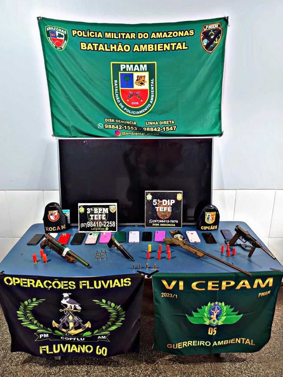 Grupo é preso por porte ilegal de arma e tráfico de drogas no Amazonas