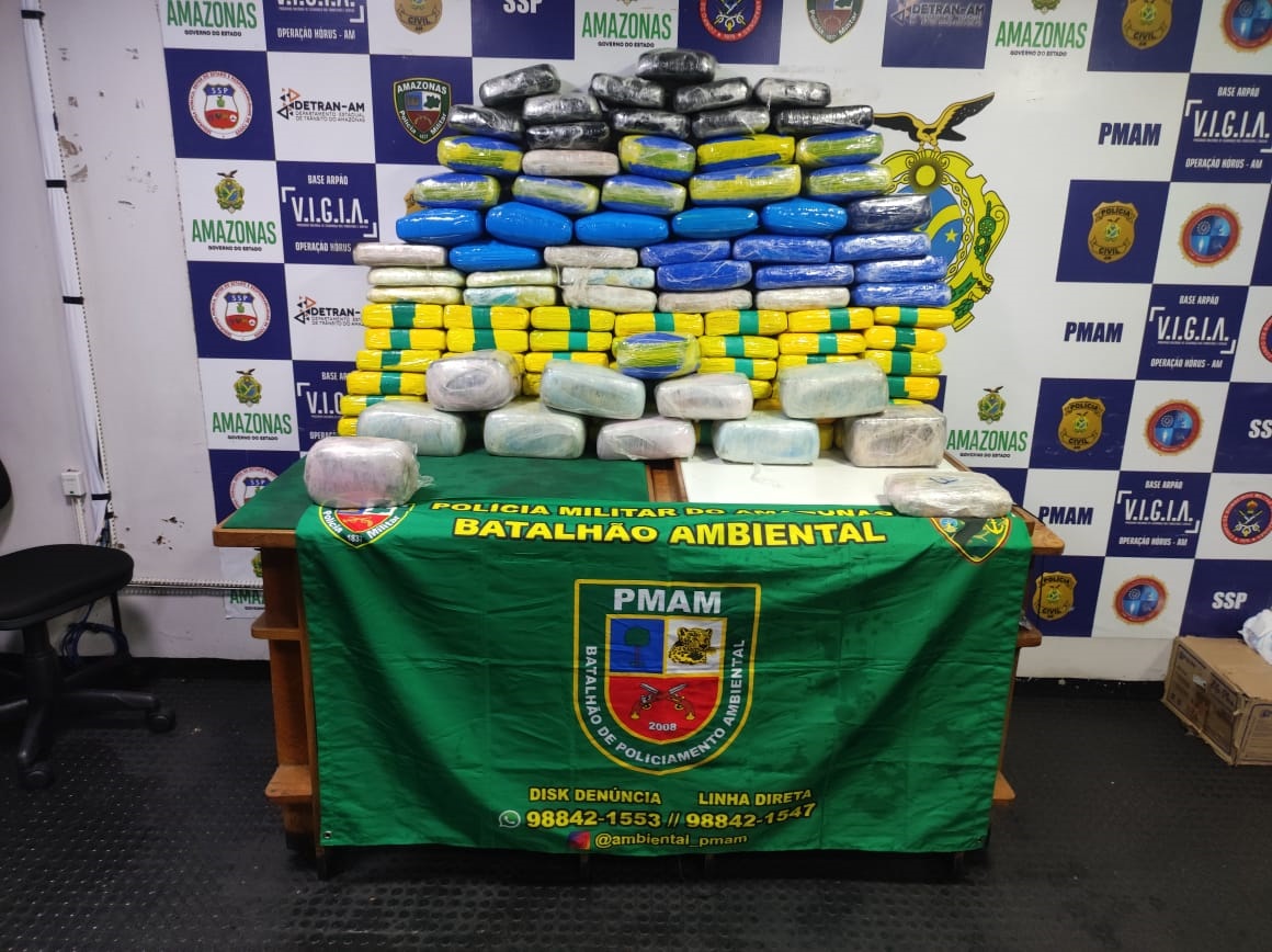Drogas avaliadas em R$4,4 milhões são apreendidas em embarcação com destino a Manaus