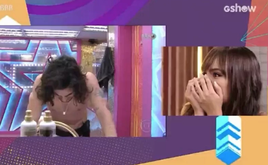 BBB21: Thaís se choca ao ver Fiuk chorando após pegação no edredom
