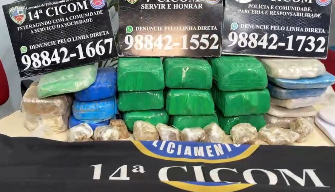 Homem é preso com mais de 20 Kg de drogas escondidos em casa em Manaus