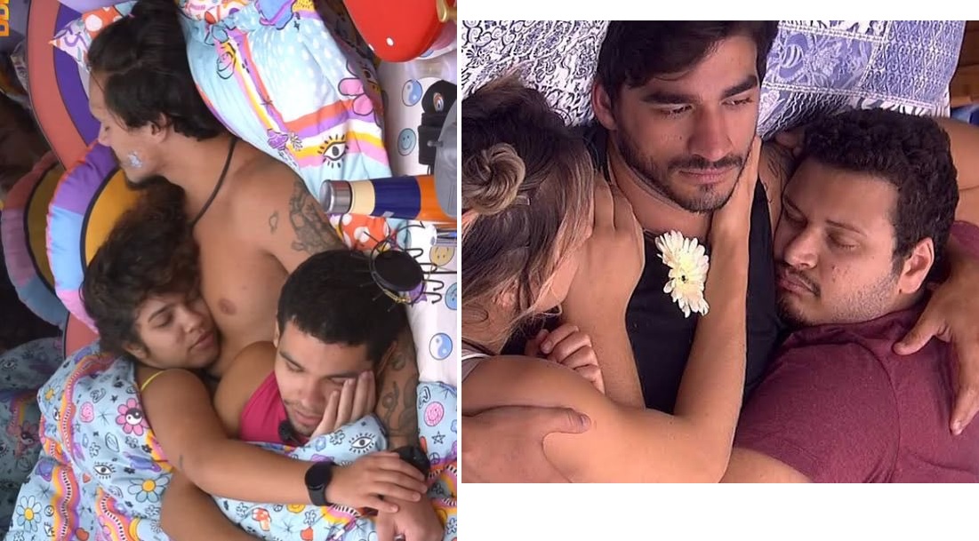 Trisal? Vyni, Eliezer e Maria dormem juntos e sem querer recriam cena icônica do 'BBB 20'