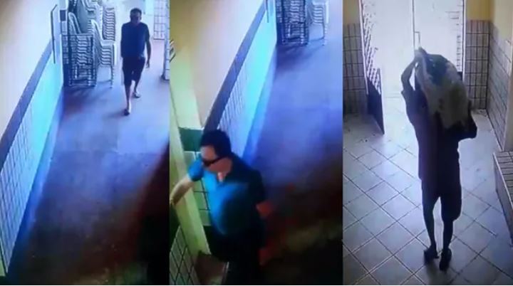 Diretor é flagrado roubando carne e produtos da merenda escolar; Veja vídeo