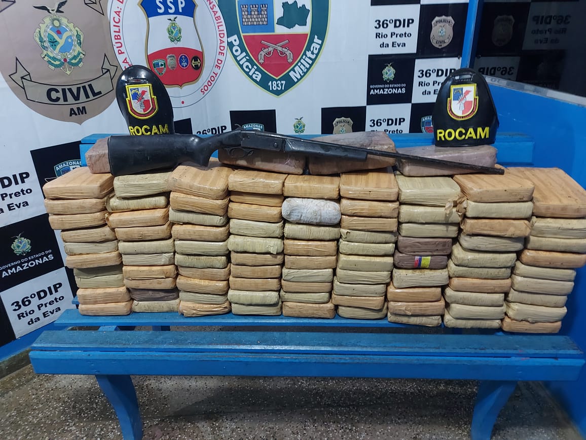 Homem é preso com mais de 90 kg de drogas em ramal no Amazonas
