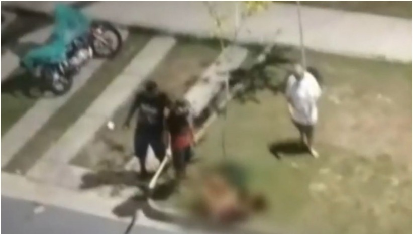 Mulher é agredida a pauladas com criança de 2 anos no colo em Manaus; vídeo