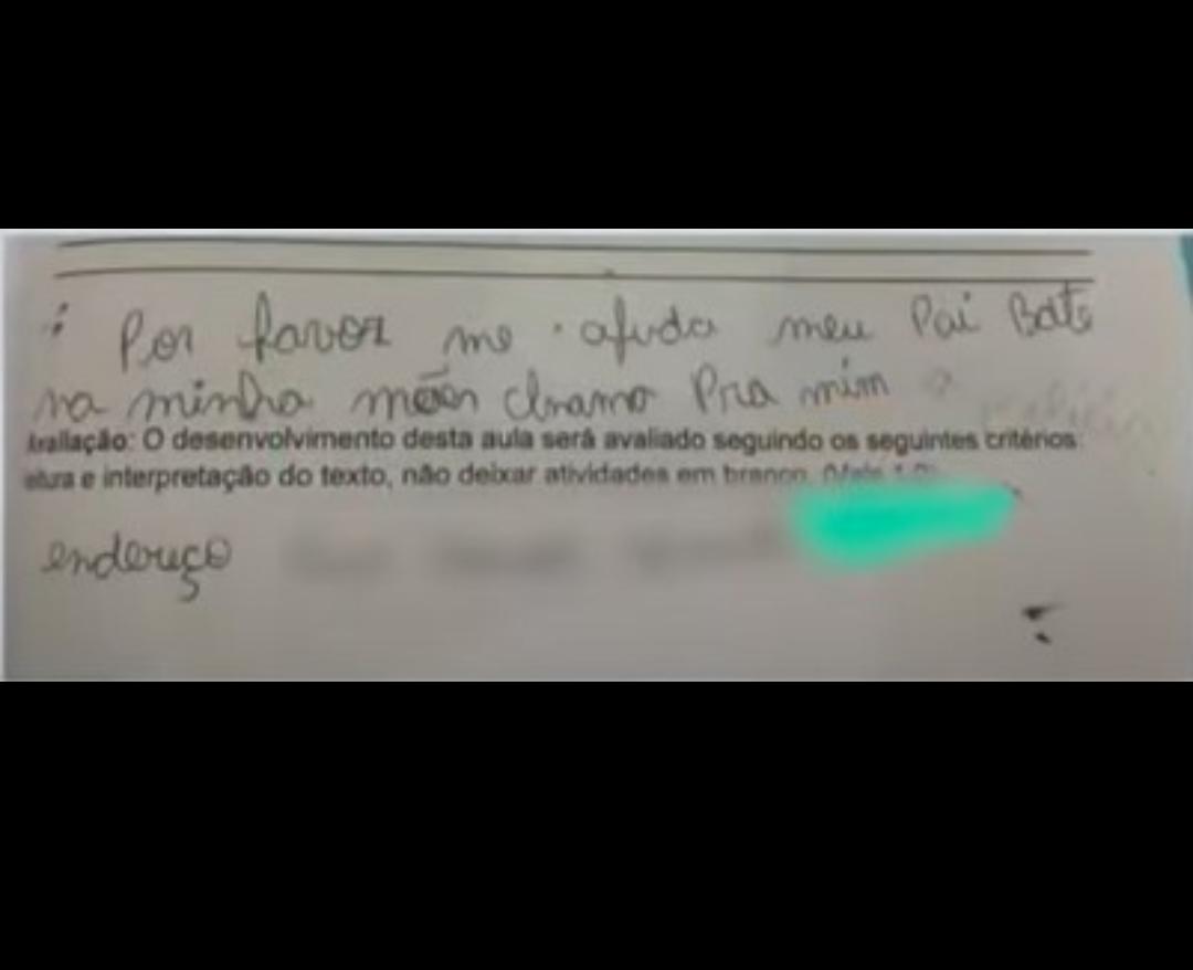 Homem é preso após criança escrever pedido de socorro em prova escolar