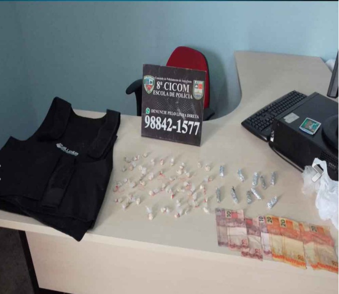 Adolescentes são apreendidos com drogas e colete balístico em Manaus