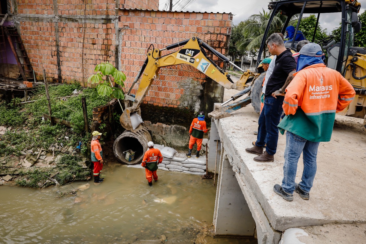 7 mil famílias são beneficiadas com obra de drenagem em comunidade de Manaus