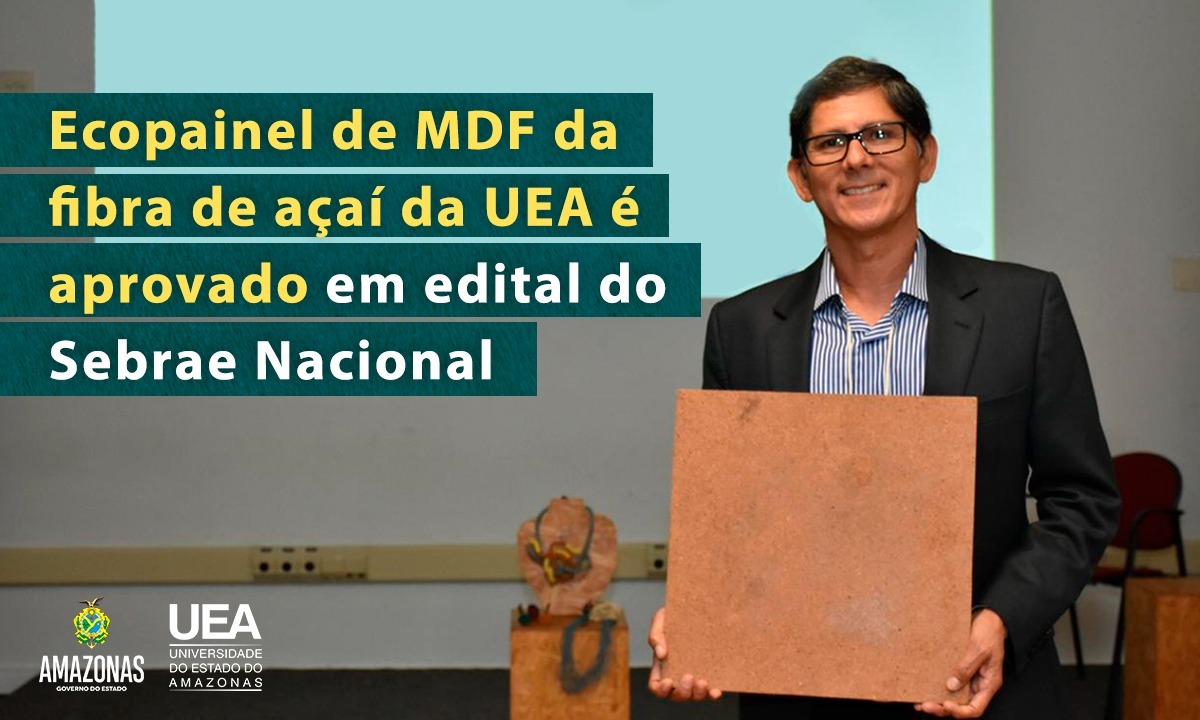 Sebrae nacional aprova projeto de ecopainel de MDF da fibra de açaí da UEA 
