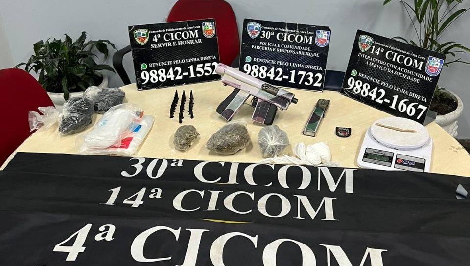 Suspeitos de espancar homem em rua são presos após atirarem contra polícia em Manaus