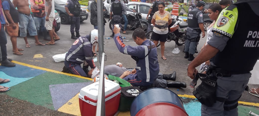 Motorista passa mal e atropela PM em acidente na Zona Leste de Manaus