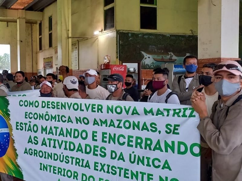 Em protesto a favor da Zona Franca de Manaus, trabalhadores ameaçam fechar BR-174