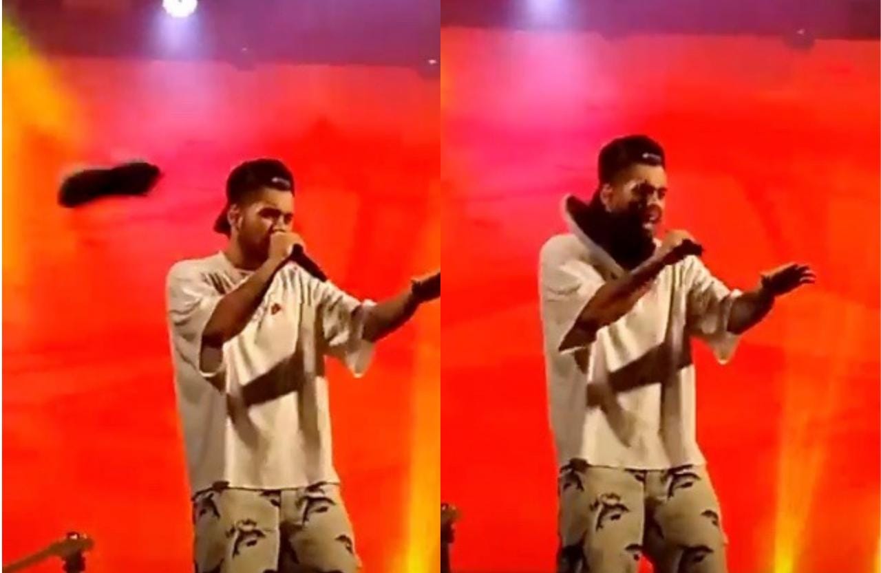 Zé Felipe leva sapatada na cara durante show; vídeo