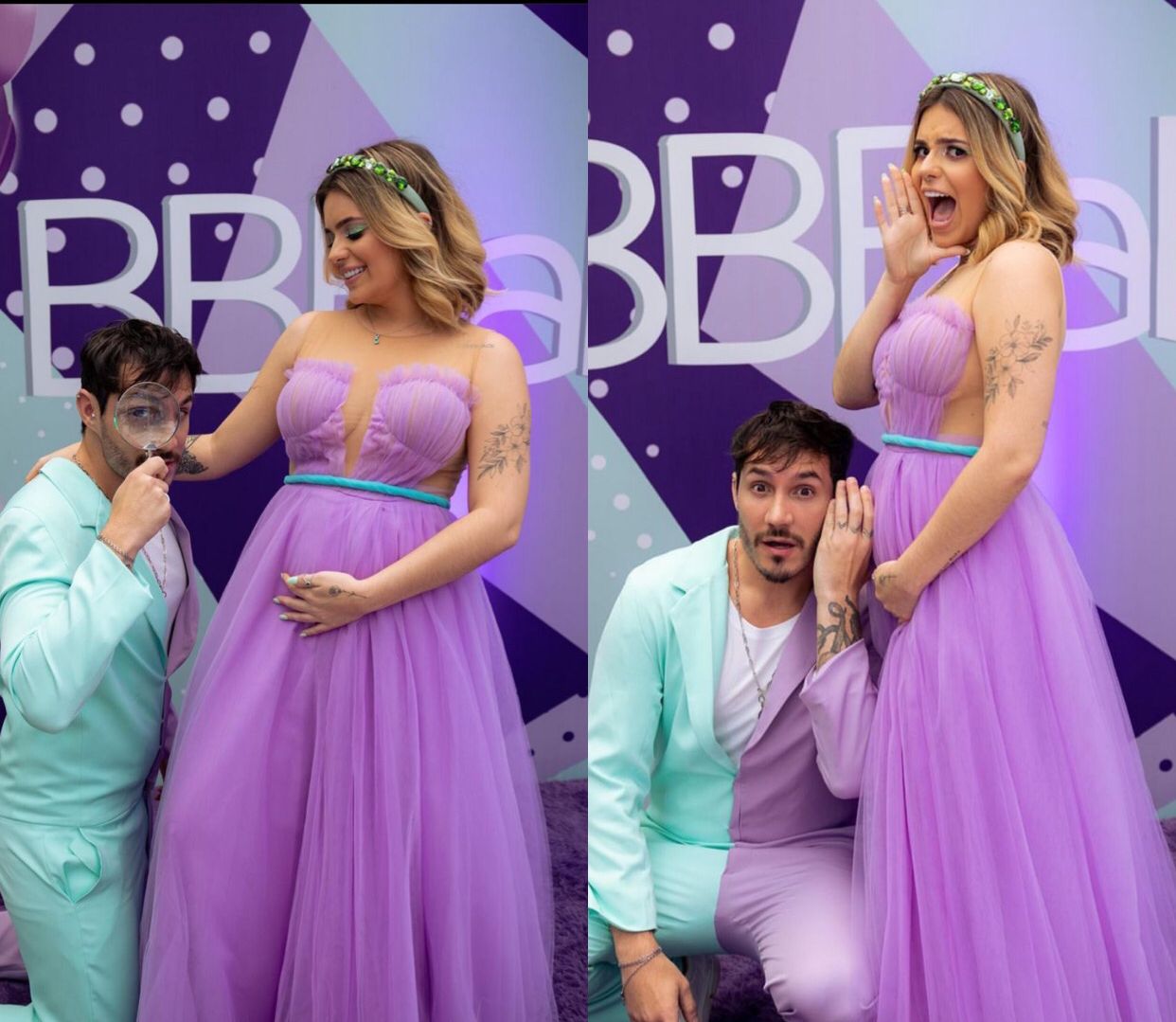 Com o tema BBB, Viih Tube e Eliezer dão início a chá revelação; veja fotos