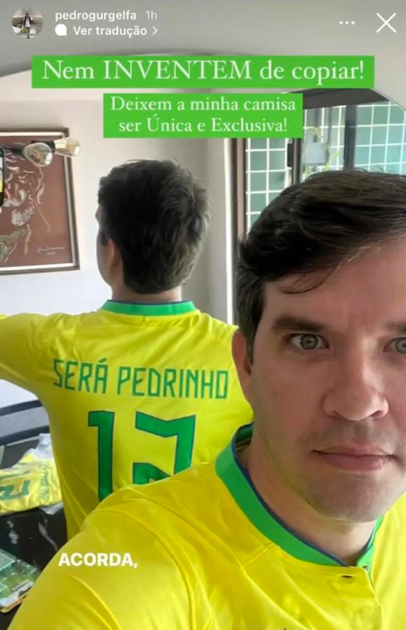 Torcedor compra camisas do Brasil na China e nome errado viraliza: 'Será Pedrinho'