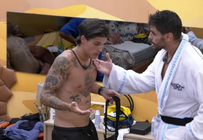 Cara de Sapato se exalta ao chamar atenção de Gabriel: 'vai sair como babaca'